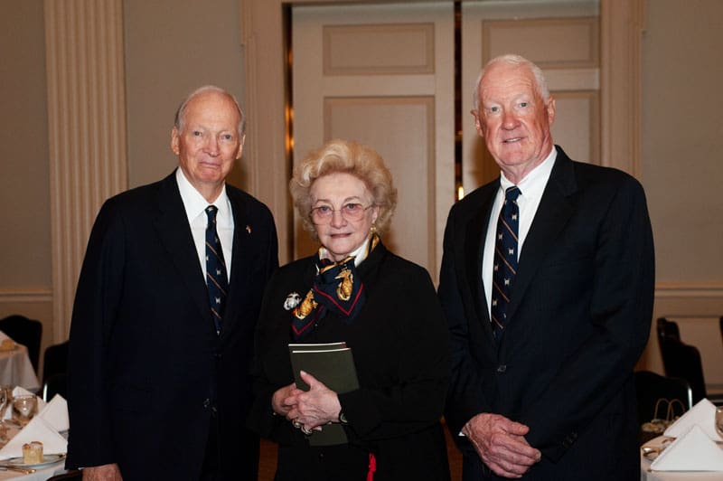 Mr. Thomas A. Saunders III and Mrs. Jordan Horner Saunders and Lieutenant General Richard P. Mills, USMC (Ret.).