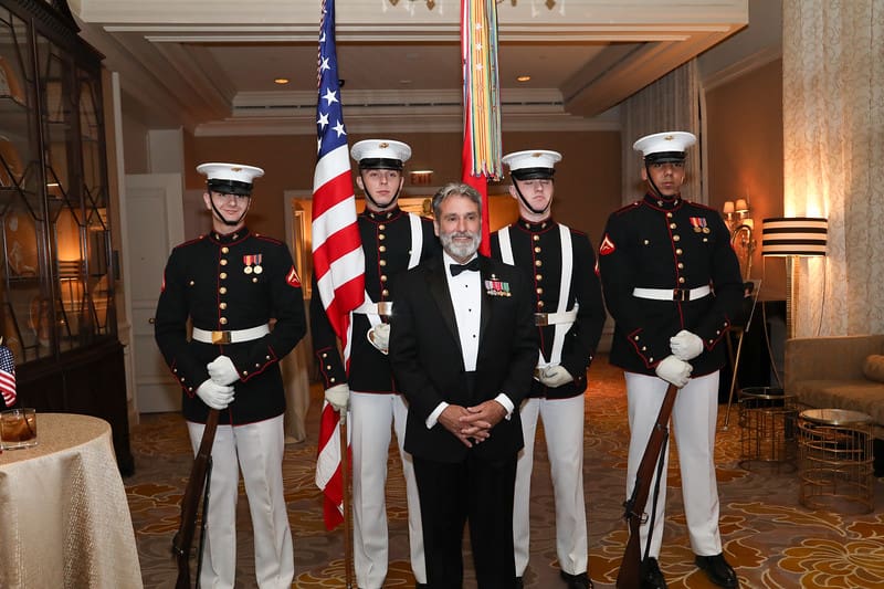Sgt Maj Jim Booker, USMC (Ret) and USMC Color Guard